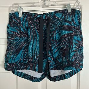 Lululemon Teal Patterned Women's Shorts